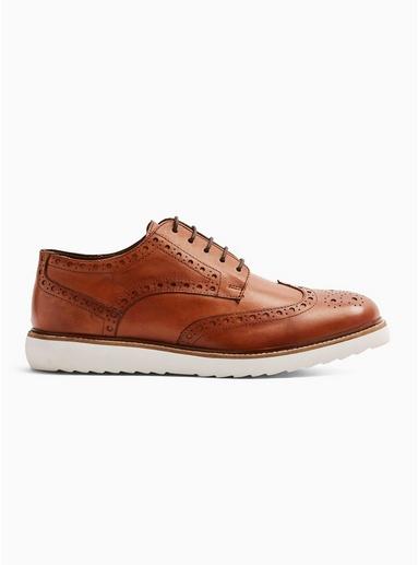 Topman Mens Brown Tan Leather Kellis Brogues