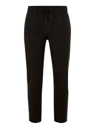 Topman Mens Black Gingham Striped Joggers