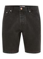Topman Mens Washed Black Slim Shorts