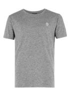 Topman Mens Black Jog On Grey Marl Organic Cotton T-shirt*