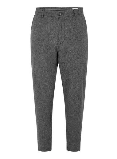 Topman Mens Grey Selected Homme Gray Tapered Pants