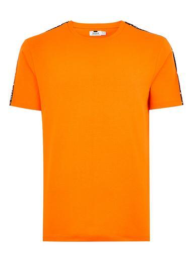 Topman Mens Orange Taping 'estate' T-shirt