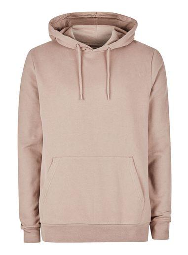Topman Mens Light Brown Classic Fit Hoodie