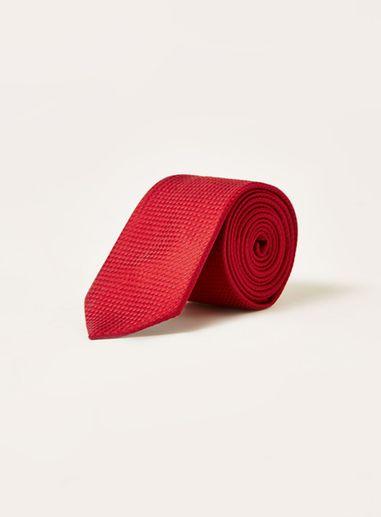 Topman Mens Red Textured Tie