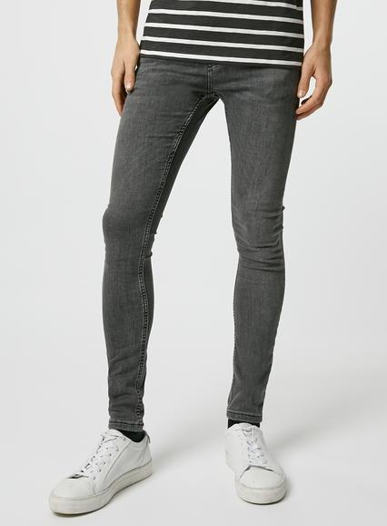 Topman Mens Grey Super Spray On Jeans