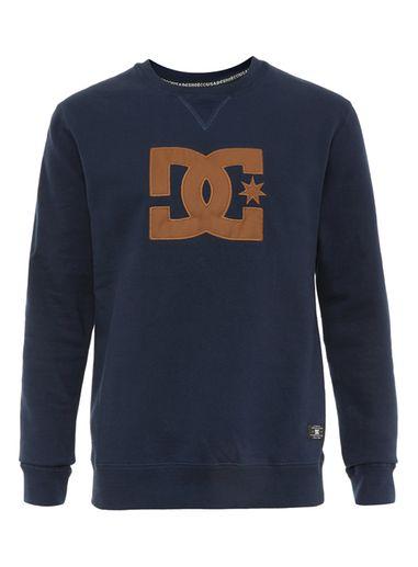 Topman Mens Blue Dc Navy Logo Sweatshirt