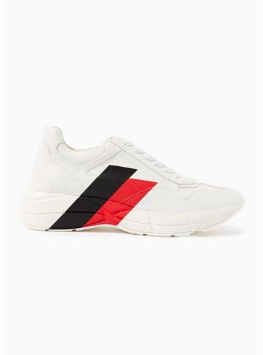 Topman Mens Steve Madden White Leather Caldera Trainers