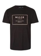 Topman Mens Nicce Black Panel Logo T-shirt