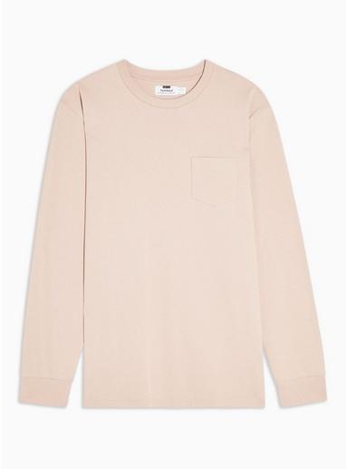 Topman Mens Dusty Pink Long Sleeve T-shirt