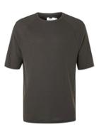 Topman Mens Black Khaki Textured Oversized T-shirt