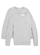 Topman Mens Long Sleeve Grey Sweatshirt 2 Pack*