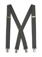 Topman Mens Black And White Houndstooth Suspenders