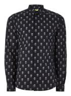 Topman Mens Noose & Monkey Black Skull Print Shirt