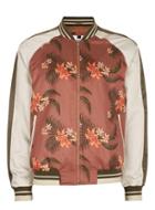 Topman Mens Brown Tropical Stripe Lightweight Bomber Jacket