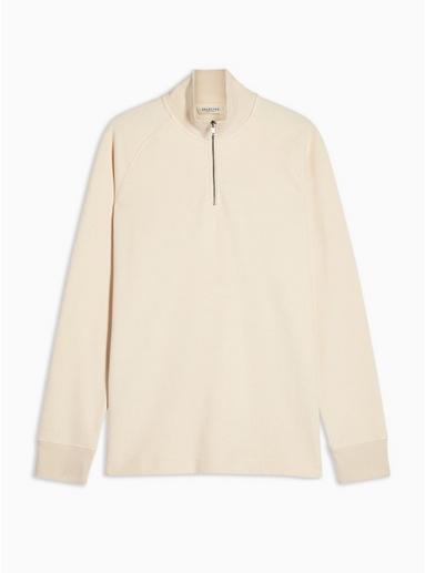 Selected Homme Mens Selected Homme Cream Zip Jake Sweatshirt