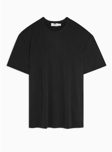 Topman Mens Black Cupro T-shirt
