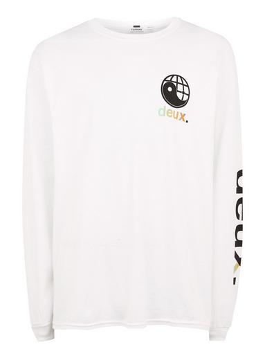Topman Mens White 'deux' T-shirt