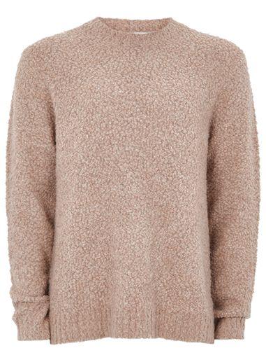 Topman Mens Ltd Pink Boucle Sweater