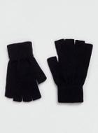Topman Mens Black Fingerless Gloves