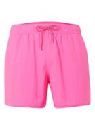 Topman Mens Neon Pink Runner Style Swim Shorts