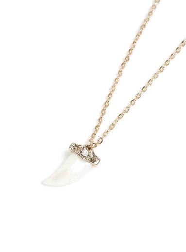 Topman Mens Cream Tooth Pendant Necklace*