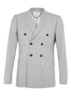 Topman Mens Limited Edition Light Grey Double Breasted Suit Jacket