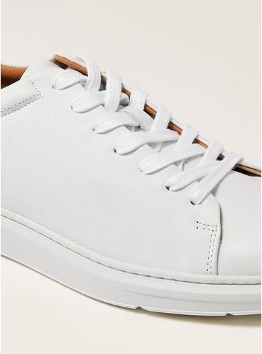 Topman Mens White Leather Razer Sneakers