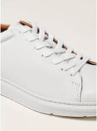 Topman Mens White Leather Razer Sneakers
