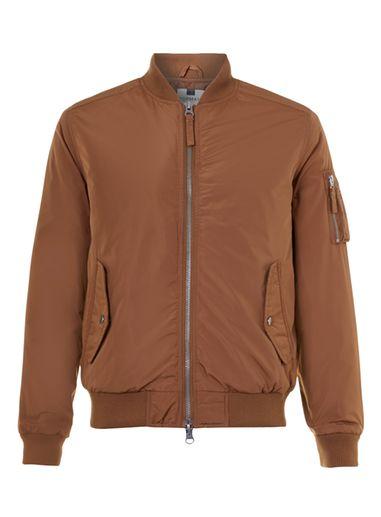 Topman Mens Dark Orange Ma1 Bomber Jacket