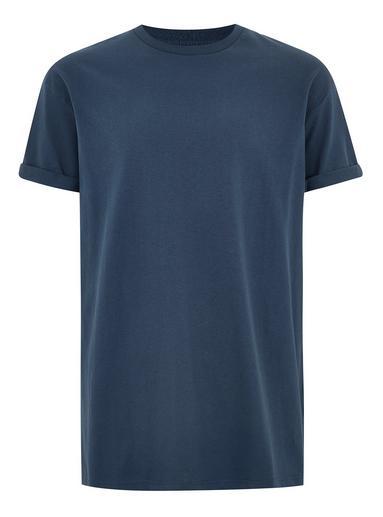 Topman Mens Blue Navy Oversized Roller T-shirt