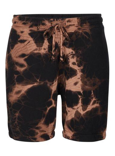 Topman Mens Black Rust Tie Dye Jersey Shorts