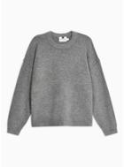 Topman Mens Grey Charcoal Oversized Harlow Sweater