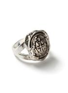 Topman Mens Antique Silver Look Wax Stamp Ring*