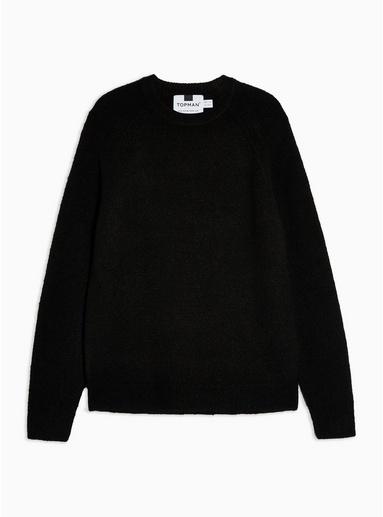Topman Mens Black Raglan Jumper