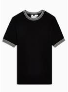 Topman Mens Black Texured Tipped Knitted Jumper