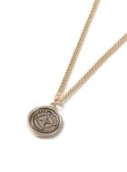 Topman Mens Antique Gold Look Compass Pendant Necklace*