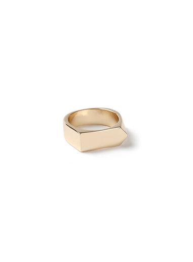 Topman Mens Black Gold Shape Ring*