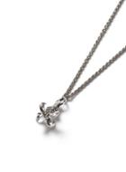 Topman Mens Silver Look Fleur Pendant Necklace*