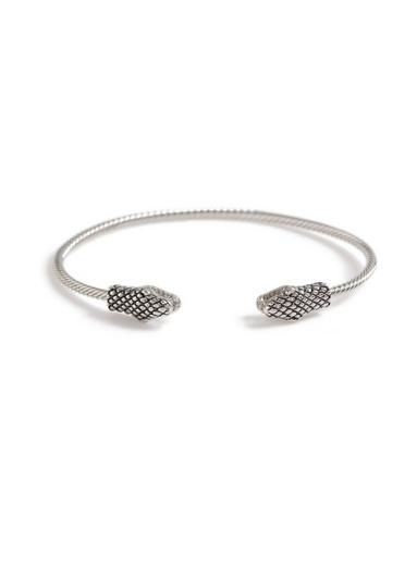 Topman Mens Silver Snake Cuff*