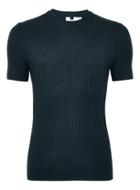 Topman Mens Navy Muscle Ribbed Sweater