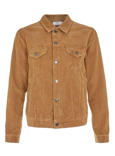 Topman Mens Brown Tobacco Corduroy Jacket