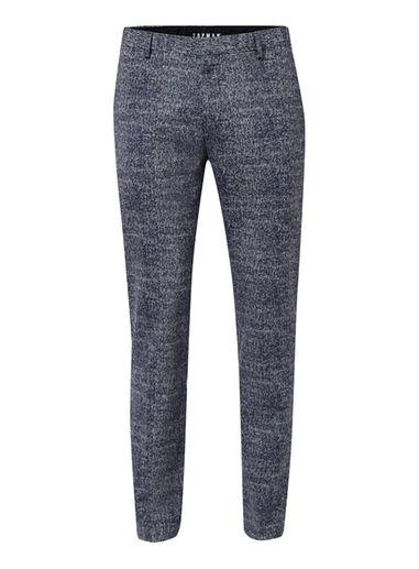 Topman Mens Blue Puppytooth Skinny Fit Suit Pants