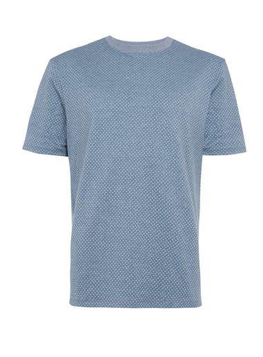 Topman Mens Hymn Blue Jaquard Short Sleeve T-shirt*