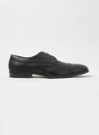 Topman Mens Black Leather Toecap Shoes