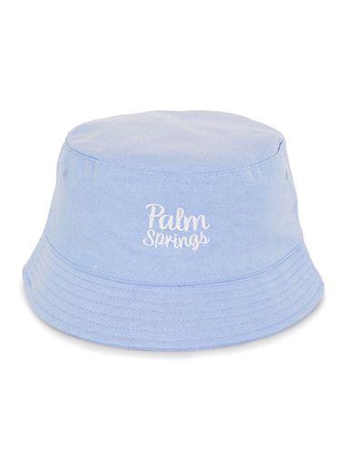 Topman Mens Light Blue Palm Springs Bucket Hat