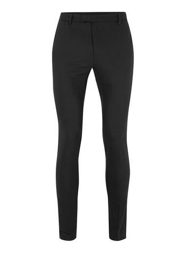 Topman Mens Black Spray On Smart Trousers