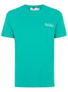 Topman Mens Green Teal Embroidered T-shirt