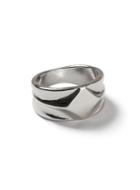 Topman Mens Silver Look Square Band Ring*