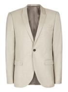 Topman Mens Brown Stone Crosshatch Skinny Fit Suit Jacket