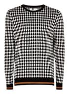 Topman Mens Multi Black And White Diamond Jumper